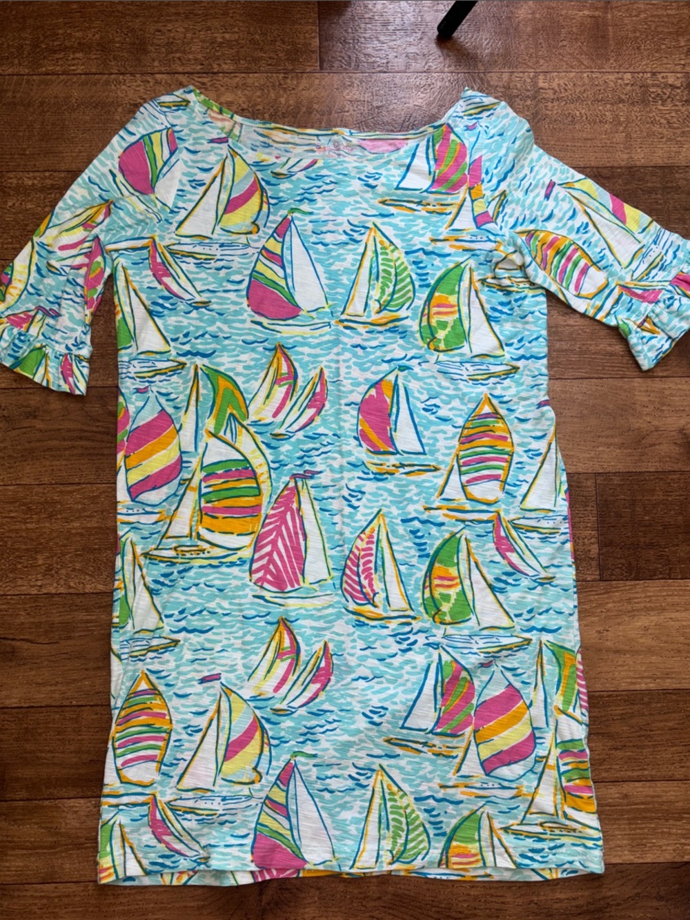Lilly Pulitzer Somerset Dress You Gotta Regatta Size Medium M Sailboat Nautical